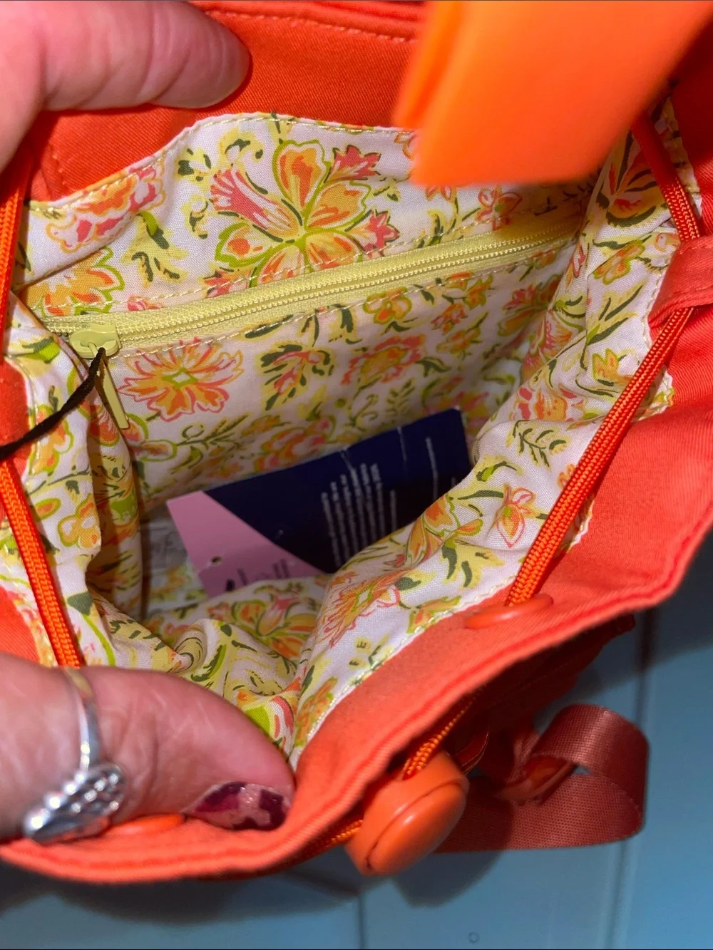 Vera Bradley Utility Mini Backpack Bright Orange NWT